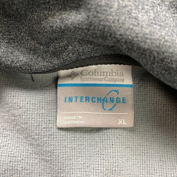 Columbia Active Jacket Men XL Gray Full Zip Pocket Mock Neck Long Sleeve Outdoor - Picture 5 of 10